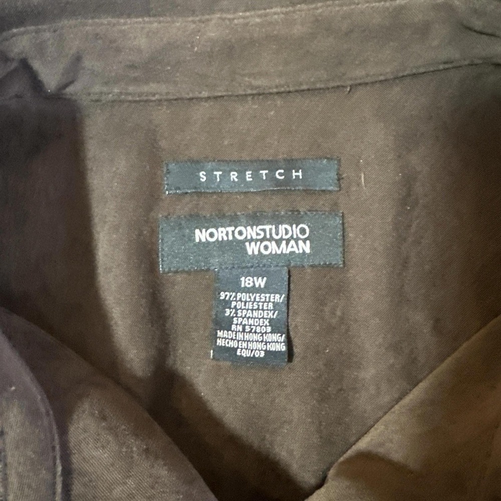NORTON STUDIO STRETCH SZ 16 Brown Soft Blazer Stretchy Jacket - Picture 5 of 9